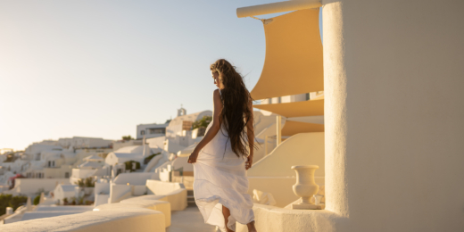Santorinas, moteris