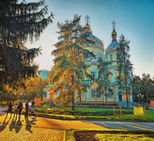 cathedral located in Panfilov Park