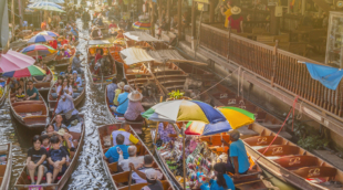 Damnoen saduak floating market, Thaïland
