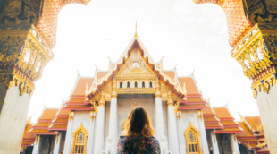 Wat Pho temple at sunrise