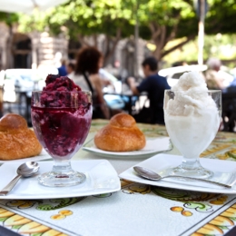 Sicilian %22Granita%22 Ice Cream Cup with Brioche
