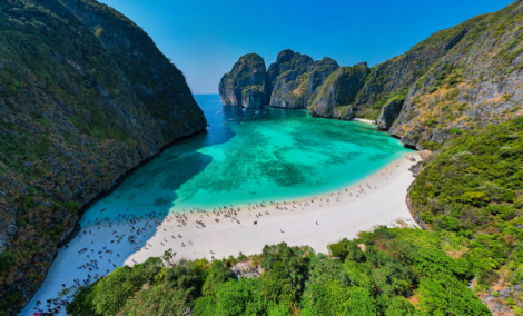 Maya bay beach in koh Phi Phi Leh