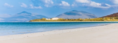 Luskentyre Sands papludimys skotija uk