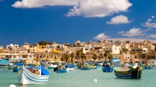 Marsaxlokk prieplauka Malta