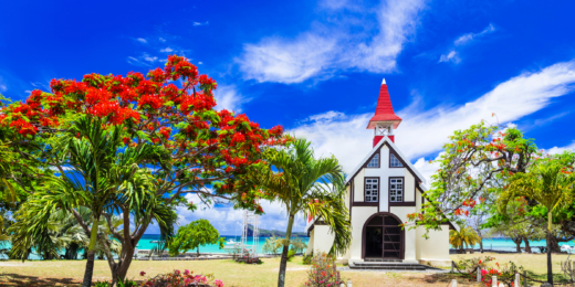mauricijus red roof baznycia
