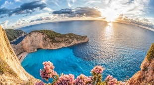 navagio papludimys graikija is virsaus