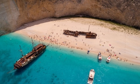 navagio papludimys laivai graikija