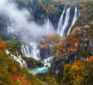 Plitvicos parkas ruduo