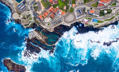 Porto Moniz lavos baseinai is virsaus