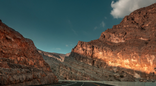 Mountain road through Jebel Jais