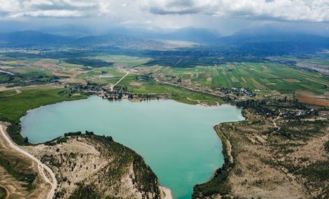 Issyk Kul lake in Kyrgyzstan