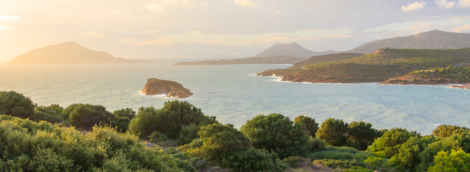 Cape Sounio during golden hour