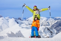36835496 happy winter ski vacation with children L