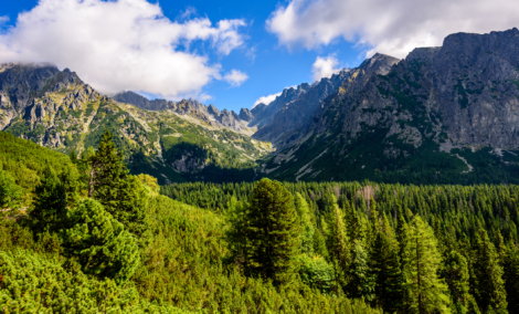 High Tatras mountain range in Slovakia