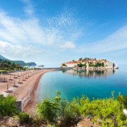 Sveti Stefan papludimys vaizdas jura