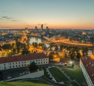 vilnius vaizdas is virsaus vakaras 13763