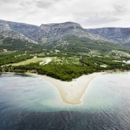 Zlatni Rat papludimys vaizdas