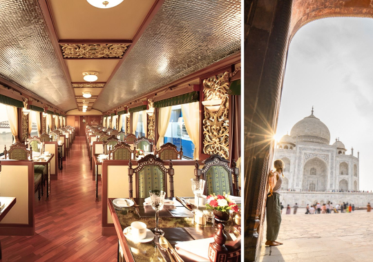 Prabangi kelionė traukiniu Indijoje