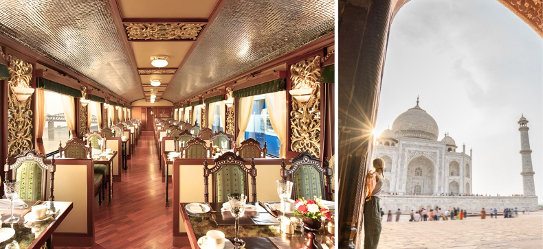 Prabangi kelionė traukiniu Indijoje