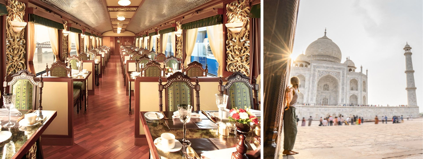 Prabangi kelionė traukiniu Indijoje