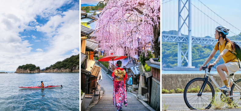 Japonija pėsčiomis, dviračiais ir baidarėmis